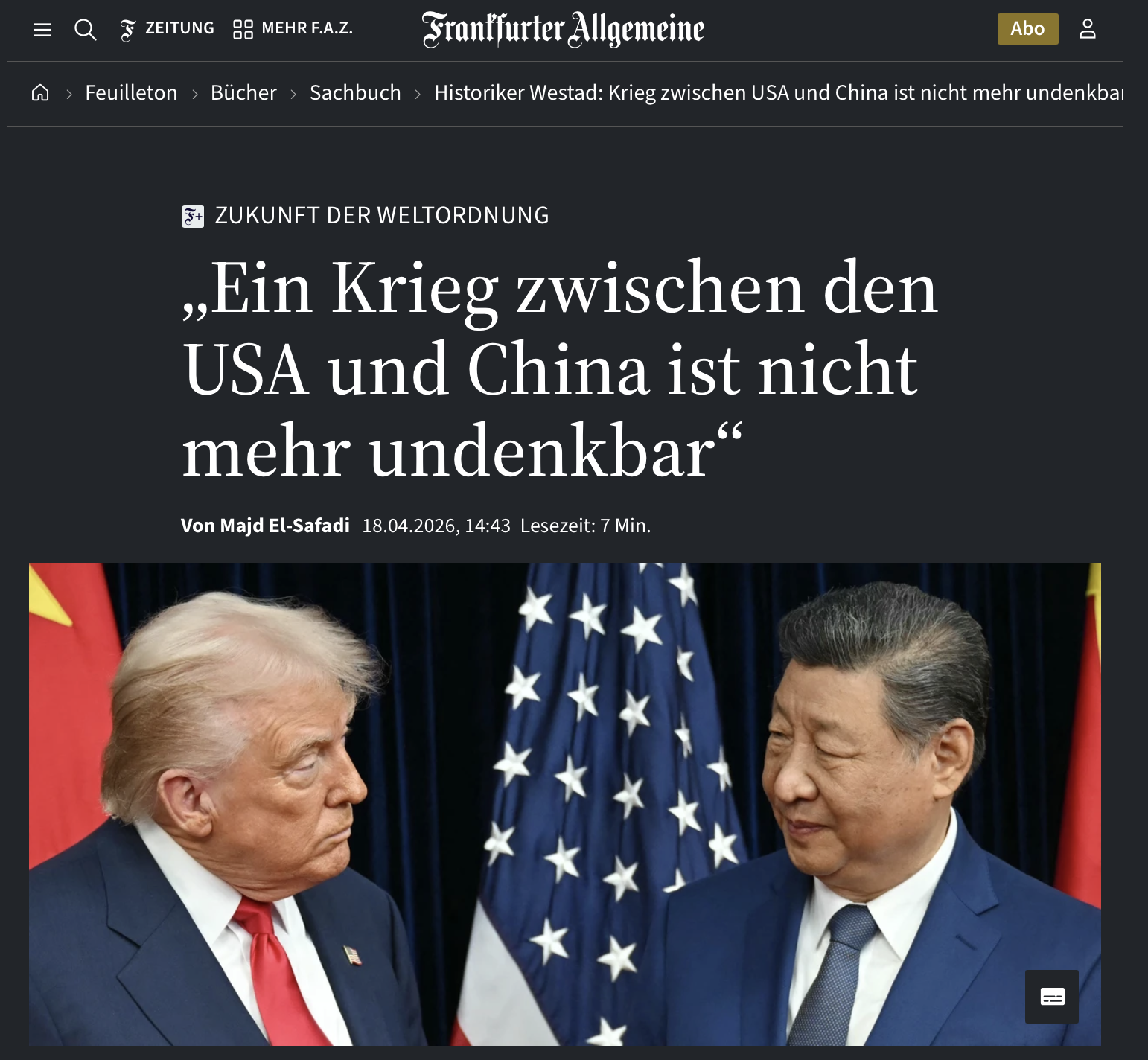 Zukunft der Weltordnung: „Ein Krieg zwischen den USA und China ist nicht mehr undenkbar“